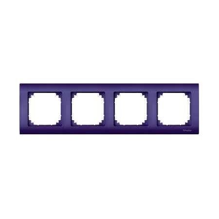 Рамка 4 поста Schneider Electric MERTEN M-ARC, синий, MTN485478