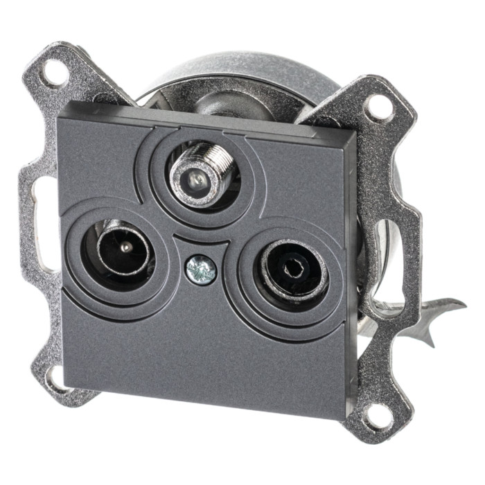 Розетка TV-FM-SAT ABB LEVIT, , сталь, 2CHH083303A6069