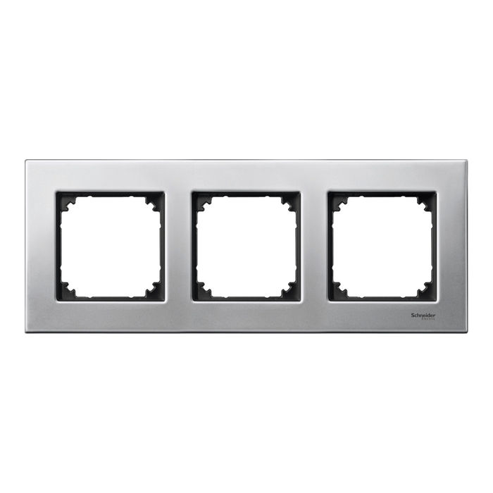 Рамка 3 поста Schneider Electric MERTEN M-ELEGANCE, платиновое серебро, MTN403360