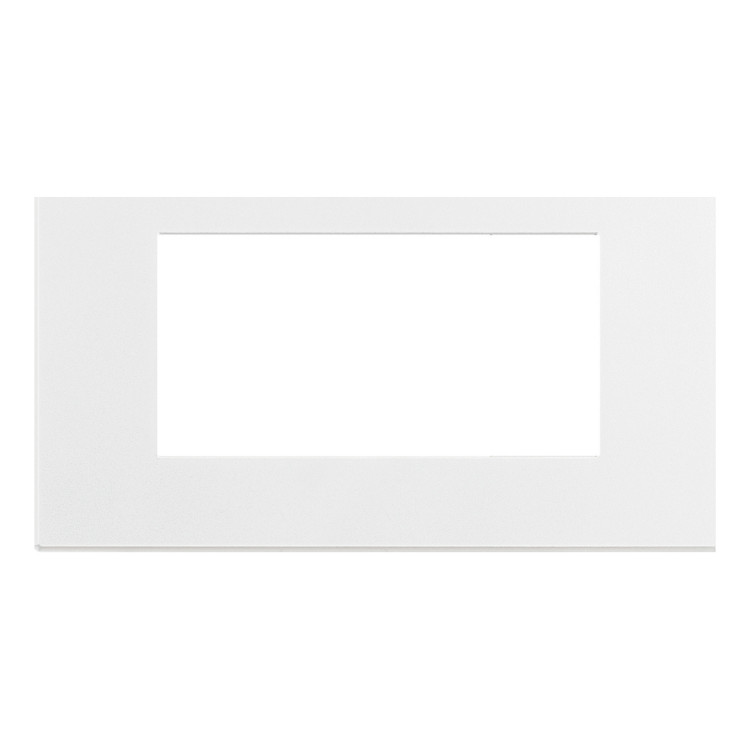 Рамка 4 модуля BTicino AXOLUTE, горизонтальная, белый матовый, HW4804AW