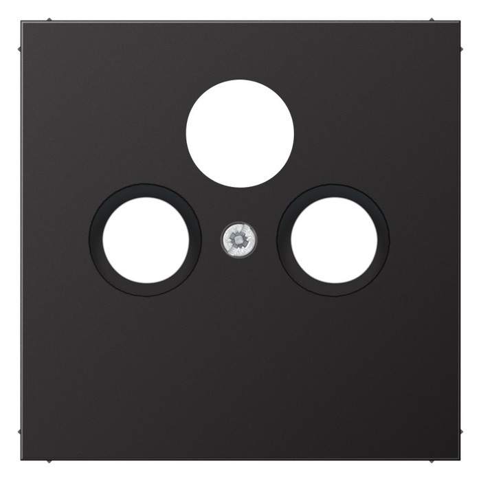Накладка на розетку телевизионную Jung LS METAL, скрытый монтаж, алюминий темный, AL2990SATD