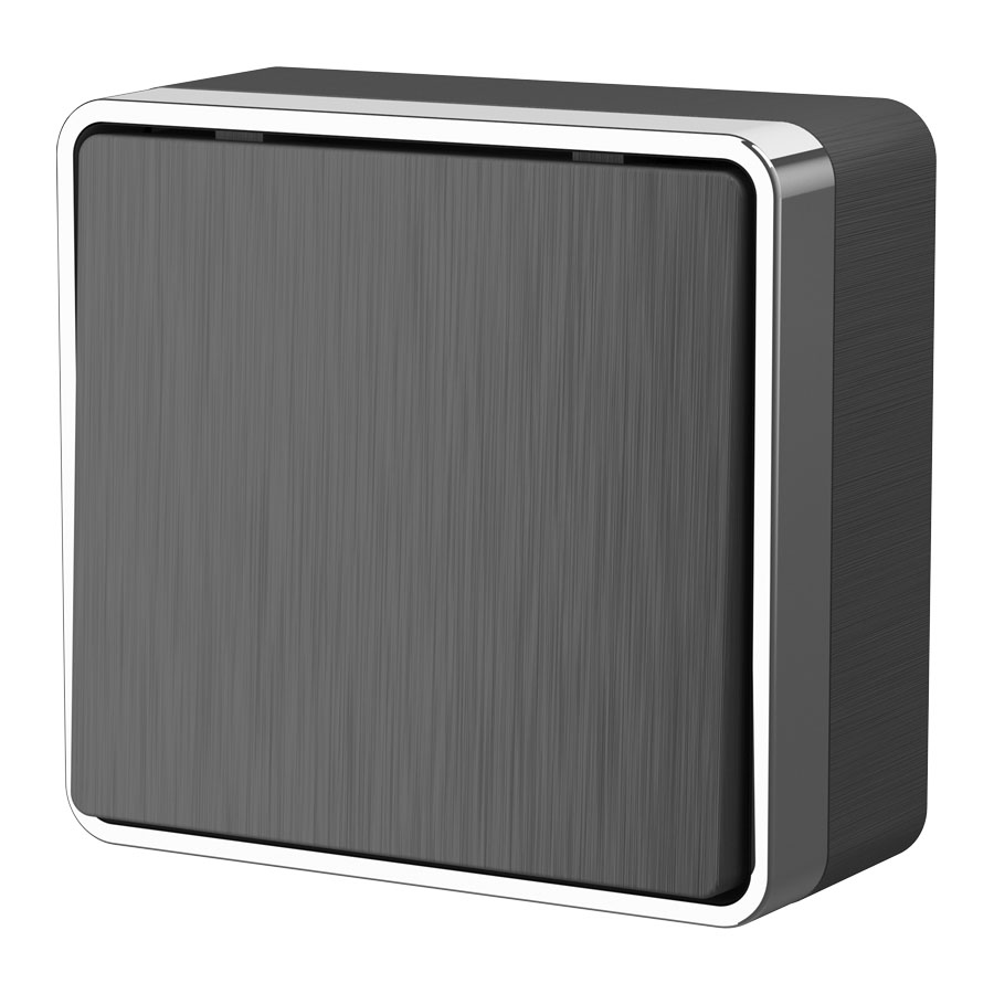 Выключатель одноклавишный Gallant графит рифленый W5010004