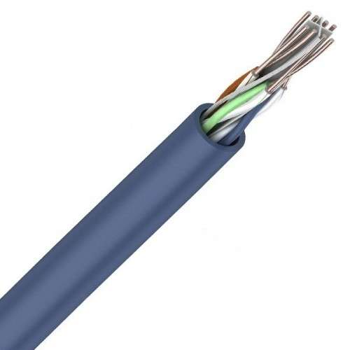 Кабель витая пара U/UTP кат.6 4х2х23AWG solid CU PVC син. (м) Rexant 01-0047