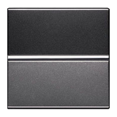 Выключатель одноклавишный кнопочный ABB ZENIT, антрацит, 2CLA220470N1801