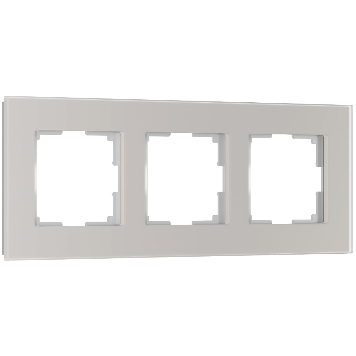 Рамка из стекла на 3 поста Senso дымчатый soft-touch W0033117