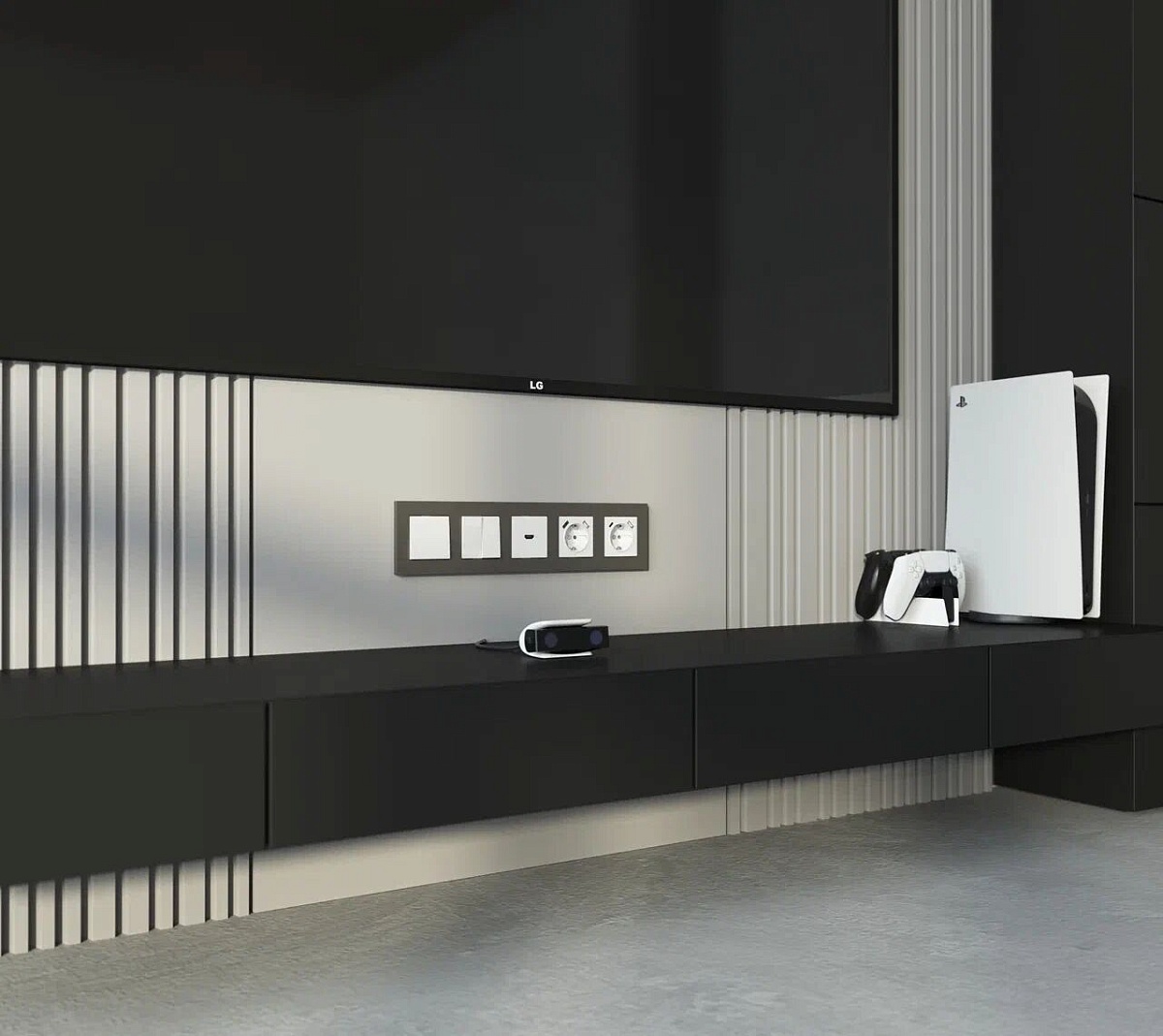 Рамка из поликарбоната на 5 постов Slab бронза софт W0052963