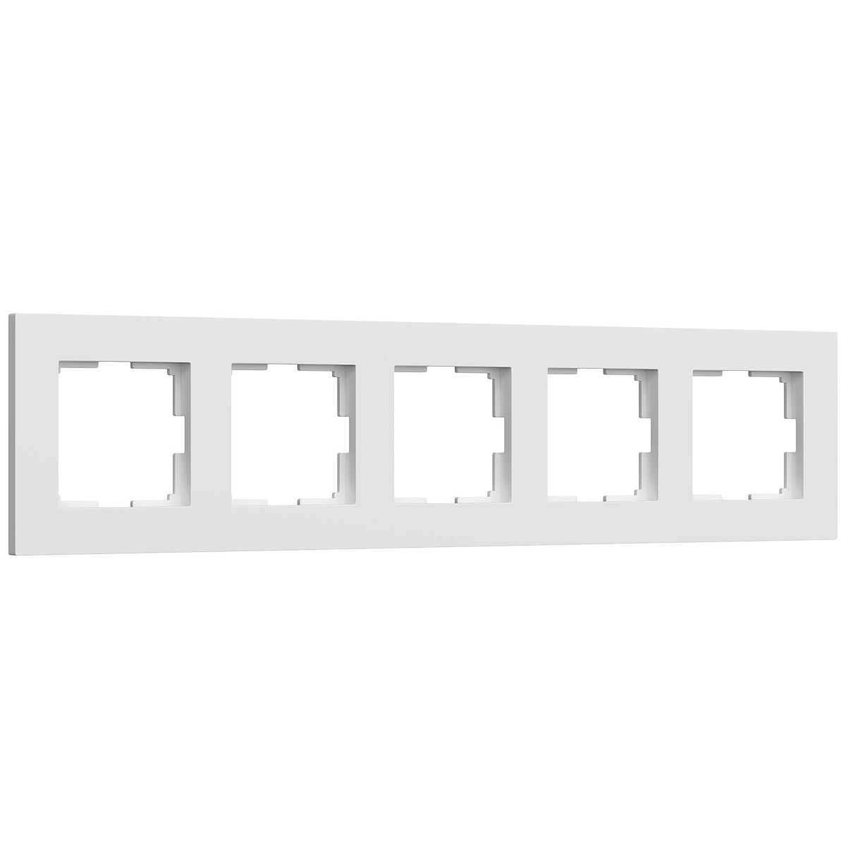 Рамка из поликарбоната на 5 постов Slab белый софт W0052961